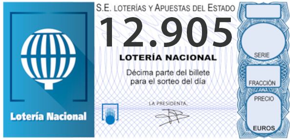 Décimo de loterías número 12.905.